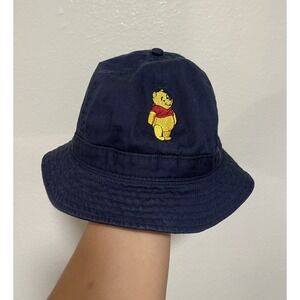 Vintage 90s Y2K Disney Winnie the Pooh Bucket Hat Goofys Hat Co Youth RARE